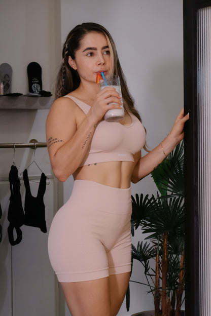 Set Corto Rosado Pastel