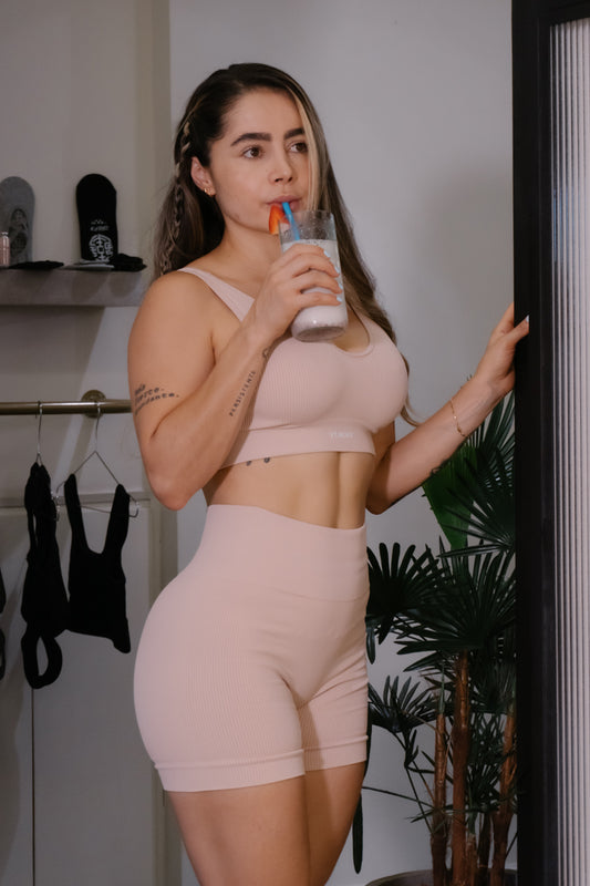 Set Corto Rosado Pastel
