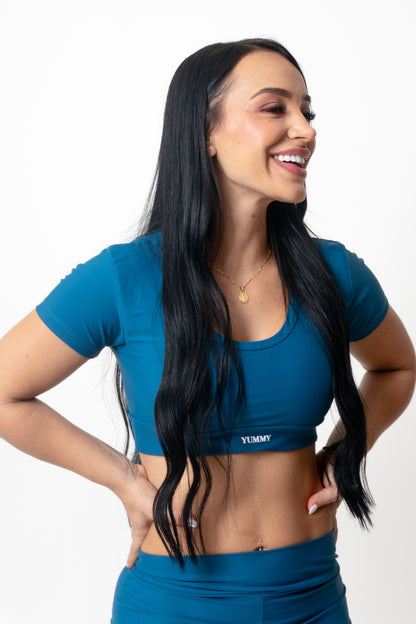 Set Short con Push Up Azul