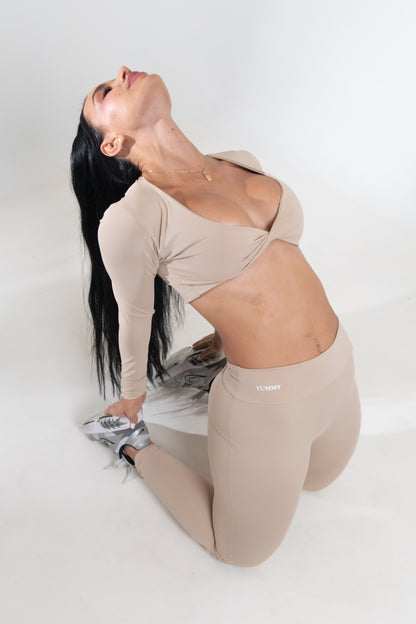 Set Leggins con Push Up Beige