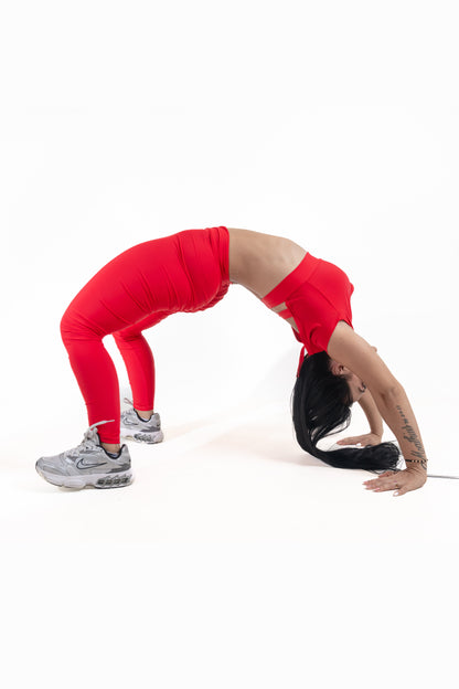 Set Leggins con Push Up Rojo